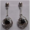 Image 1 : 5.170g Earrings of Garnet in Silver