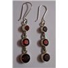 Image 1 : Garnet Earring weight 5.190g in silver
