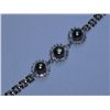 Image 1 : BLACK PEARL WITH CZ ROUND SILVER BRACELET****METAL: SIL