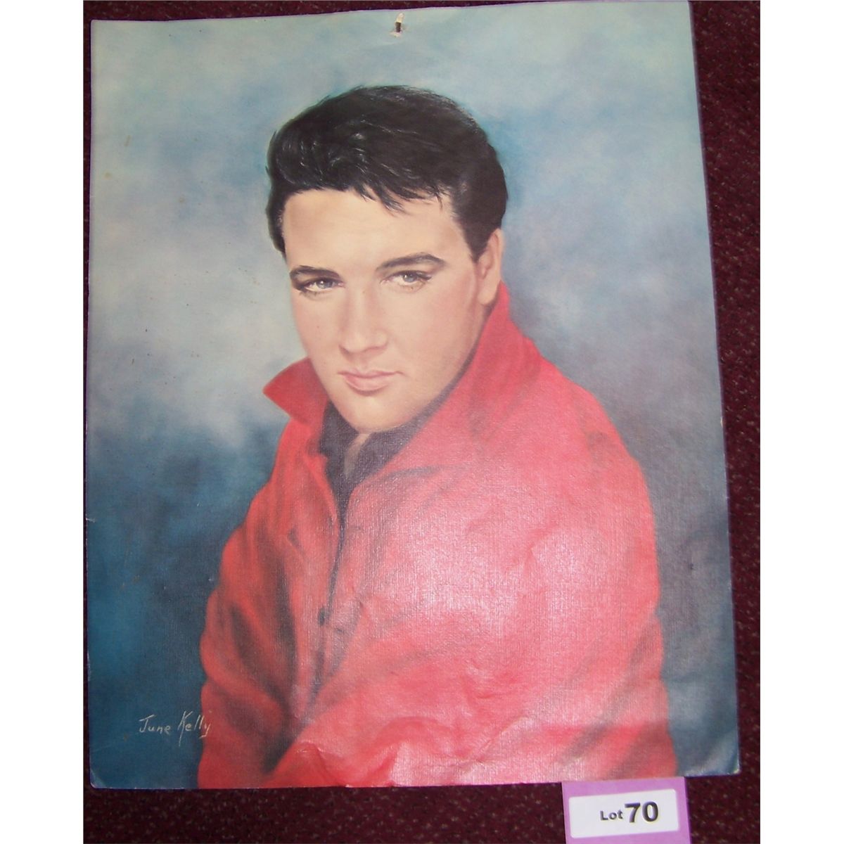 JUNE KELLY ELVIS PRESLEY VINTAGE UNFRAMED PRINT