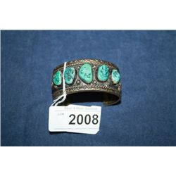 Silver Turquoise Bracelet  Artist Signed