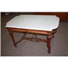 Image 1 : Walnut Victorian Marble Top Partners Desk