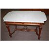 Image 2 : Walnut Victorian Marble Top Partners Desk