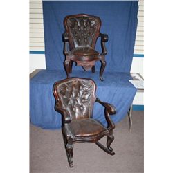 Antique 2 Piece Parlor Chair Set