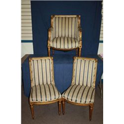 Antique 3 Piece Guilded Gold Parlo