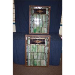 2 Antique Stain Glass Windows