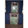 Image 1 : 2 Antique Stain Glass Windows