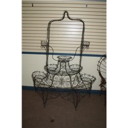 Antique Victorian Wire Plant Stand