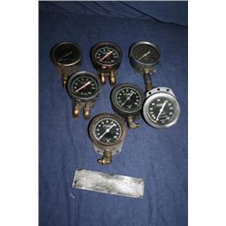 7 Antique Locomotive Gauges