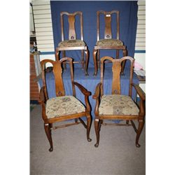 Set of 4 Oak Dinning Room Chairs
