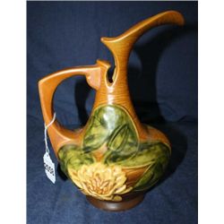 Roseville Water Lily Ewer Brown