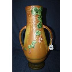Roseville Fuschia Vase 18" Tan/Yellow 1939