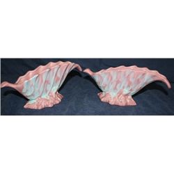 Pair Royal Haeger Fan Vases R460