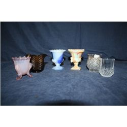 5 Toothpick Holders and 1 Small Pitcher