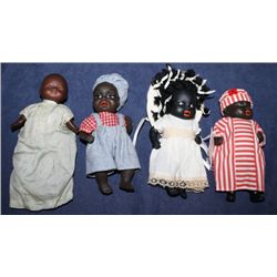Group of 4 Black Memorabilia Dolls