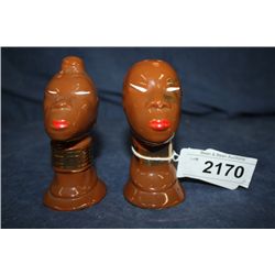 Brown Tribal Salt & Pepper Shakers