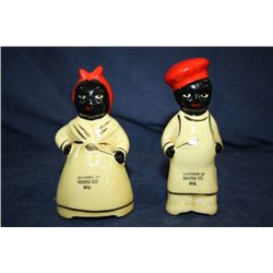 Black Mammy & Baker Salt and Pepper ( Yellow)