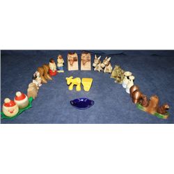 Tray Lot Figural Salt & Pepper Shakers
