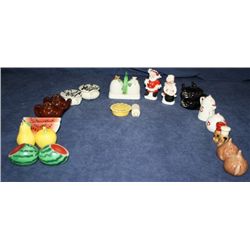 Tray Lot Figural Salt and Pepper Shakers