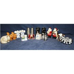 Tray Lot Figural Salt and Pepper Shakers