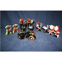 Tray Lot Figural Salt and Pepper Shakers