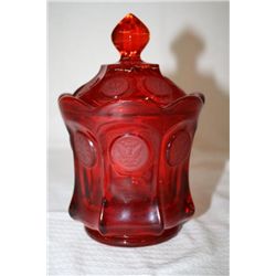 Red Coin Dot Covered Dish