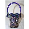 Image 2 : Cobalt Carnival Glass Fenton Basket