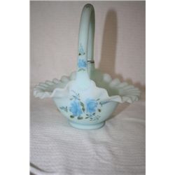 Fenton Satin Glass Basket