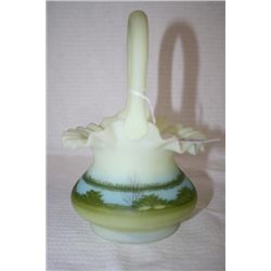 Fenton Satin Glass Basket