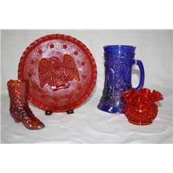 Grouping of 4 Misc  Fenton Glass Items