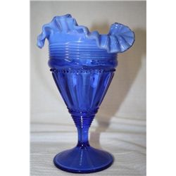 Cobalt Opalescent Vase