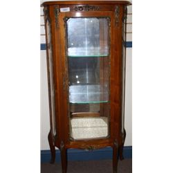 French Curved Glass China Cabinet