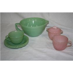 Grouping of Jadeite Kitchen Ware/ Pink C/S