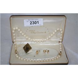 24" Oleg Cassini Fashion Pearls & Earrings