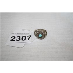 Sterling Silver Turquoise Ring, Size 7