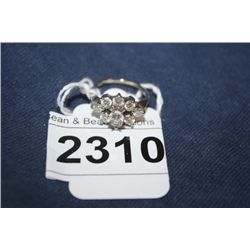 14 K White Gold Ladies Cocktail Ring/ 1.4 K TW Dia