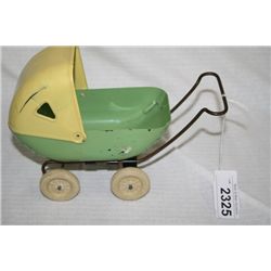 Antique Tin Baby Buggy by Wyandotte