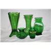 Image 1 : 5 Pcs Green Glassware