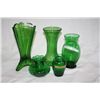 Image 2 : 5 Pcs Green Glassware