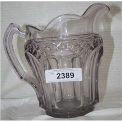 Early Pattern Glass Water Pitcher