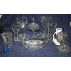 Lg Asst of Various Vases & Crystal Items