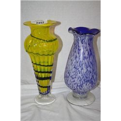 Pair of Art Glass Vases