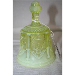 Opalescent Vaseline Glass Bell