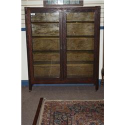 "Lifetime" Orig.Finish Mission Oak 2 Door BookCase