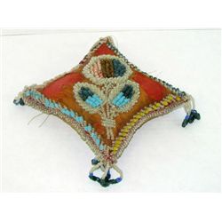 Early Iroquois Indian Hand-beaded Pin Cushion