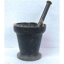 Large Cast Iron Mortise and pestle