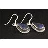 Image 2 : SAPPHIRE CORRUNDUM 33.23CTW SILVER HOOK EARRING