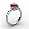 Image 1 : Garnet 1.00 ctw Ring 14kt White Gold