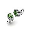 Image 1 : Tourmaline 1.00ctw Earring 14kt White Gold