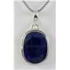 Image 1 : SAPPHIRE CORRUNDUM 37.60CTW SILVER PENDANT